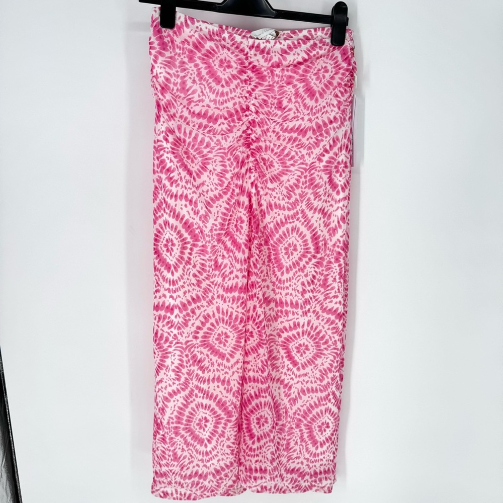 House of Harlow 1960 Pink Tie-Dye Maxi Skirt